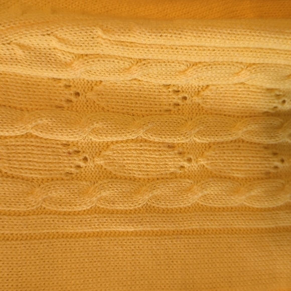 Vintage Acrylic Button-Up Cardigan Yellow 70s 80s - Picture 4 of 6